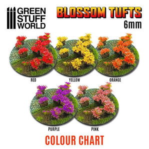 Green Stuff World Blossom TUFTS 6mm PURPLE Flowers modelling wargaming painting hobby paint arts crafts basing