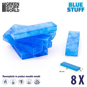 Green Stuff World Blue Stuff Mold Bars x 8 modelling wargaming painting hobby paint arts crafts basing figurines miniatures moulds