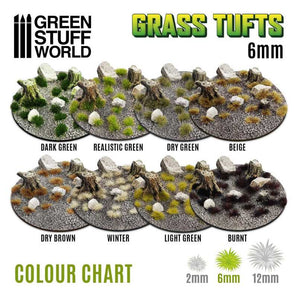 Dark Green Tufts 6mm Green Stuff World Warhammer Modelling Wargaming Miniatures Painting Hobby modelling paint arts crafts basing figurines
