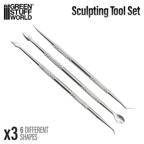 Green Stuff World 3x Sculpting Tool Set modelling wargaming painting hobby paint arts crafts