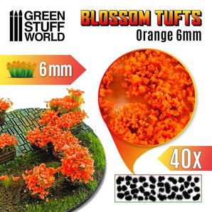 Green Stuff World Blossom TUFTS 6mm ORANGE Flowers modelling wargaming painting hobby paint arts crafts basing