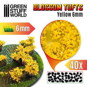 Green Stuff World Blossom TUFTS 6mm YELLOW Flowers modelling wargaming painting hobby paint arts crafts basing
