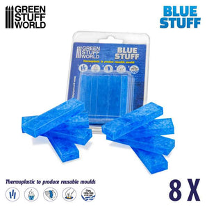 Green Stuff World Blue Stuff Mold Bars x 8 modelling wargaming painting hobby paint arts crafts basing figurines miniatures