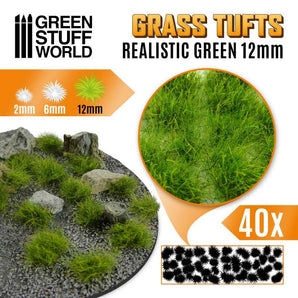 Realistic Green Tufts Green Stuff World Warhammer Modelling Wargaming Miniatures Painting Hobby modelling paint arts crafts basing figurines