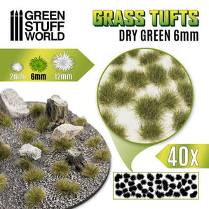 Dry Green Tufts 6mm Green Stuff World Warhammer Modelling Wargaming Miniatures Painting Hobby modelling paint arts crafts basing figurines