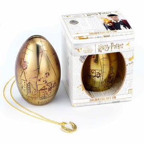 Harry Potter official golden egg gift tin with necklace collectible