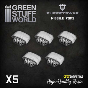 Turret Missile Pods Green Stuff World Warhammer Modelling Wargaming Miniatures Painting Hobby modelling paint arts crafts basing figurines