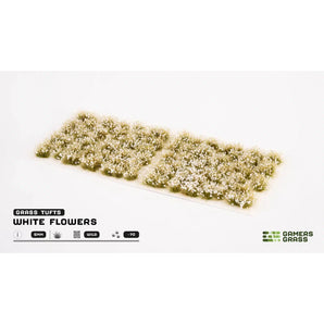 Gamers Grass Wild White Flowers Hobby Modelling Wargames 6mm tufts arts crafts