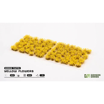 Gamers Grass Wild Yellow Flowers Hobby Modelling Wargames 6mm tufts arts crafts
