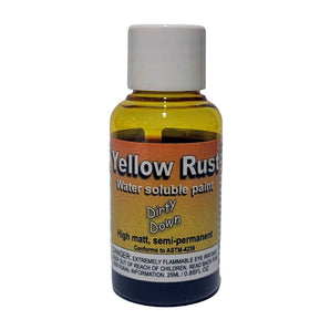 Dirty Down yellow rust effect bottle for wargames and modelling