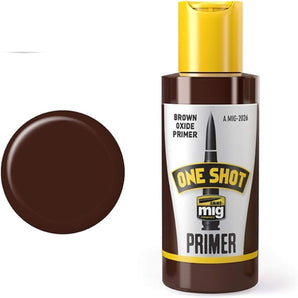 Ammo by Mig's MIG-2026 Brown Oxide One Shot-Professional Primer designed for wargaming and hobby painting miniatures 