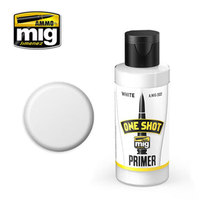 ammo mig one shot primer white surface durable smooth uniforms hobby wargaming painting