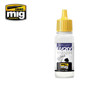  Ammo Mig lucky varnish ultra matt smooth finish early colors colours  model modelling wargaming painting hobby 17ml durable