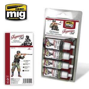 ammo mig figures set german field grey uniforms hobby wargaming painting