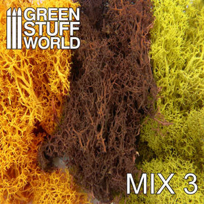 Islandmoss Mix 3 yellow and brown  Green Stuff World Warhammer Modelling Wargaming Miniatures Painting Hobby modelling paint arts crafts basing figurines