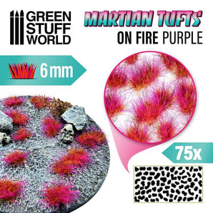 On Fire Purple Martian Tufts Green Stuff World Warhammer Modelling Wargaming Miniatures Painting Hobby modelling paint arts crafts basing figurines